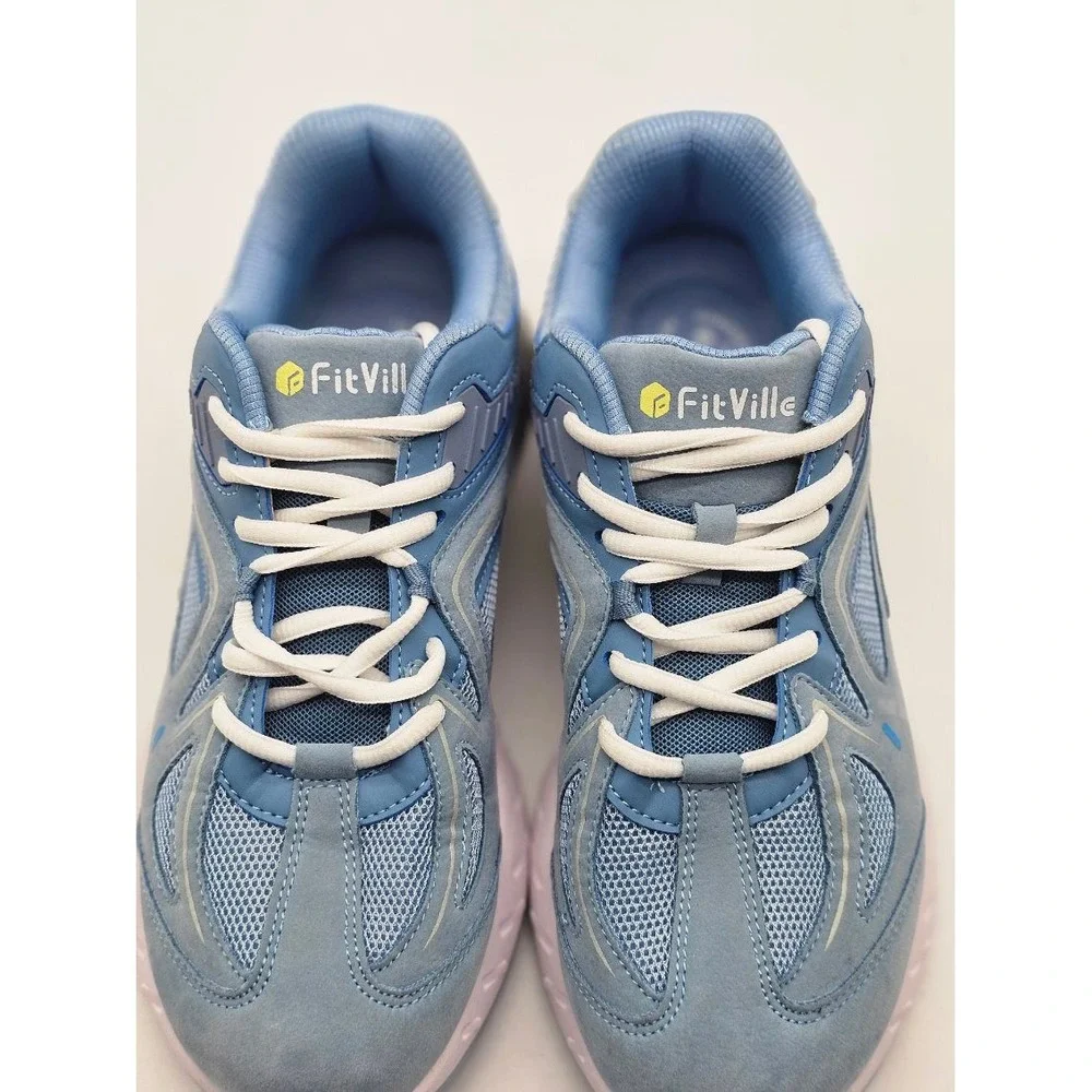 FitVille Recovery Sneakers Womens 9.5W Blue Arch Support LQ-RCV120240112W